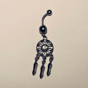 Dangling Dreamcatcher Belly Button Ring